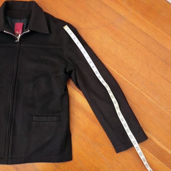 Vintage Wool Cashmere Angora Chocolate Brown Zip Mid-Weight Fall Coat Jacket - Picture 12 of 16